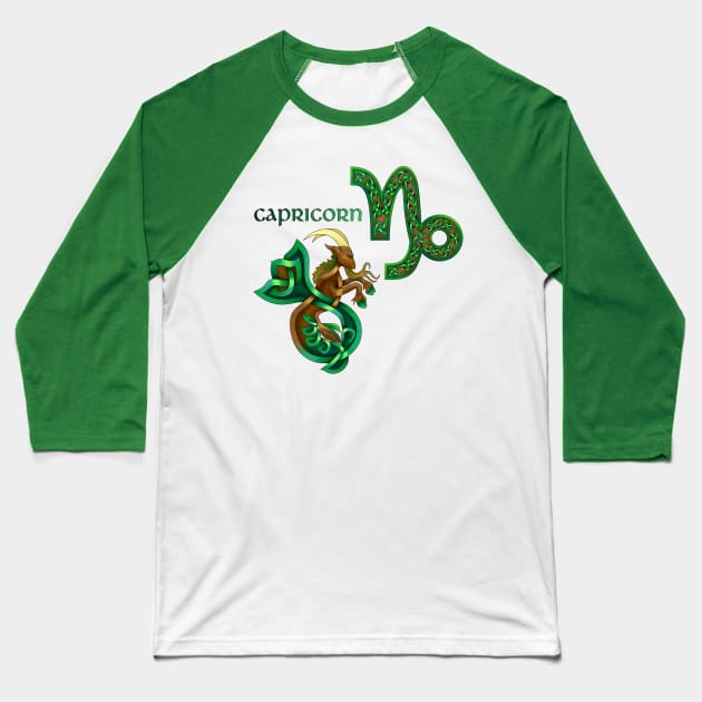 Capricorn Baseball T-Shirt by KnotYourWorld4